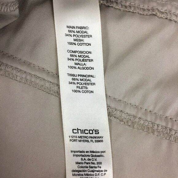 Chico's Zenergy Lightweight Jacket Long Sleeves Beige Tan - Picture 10 of 16